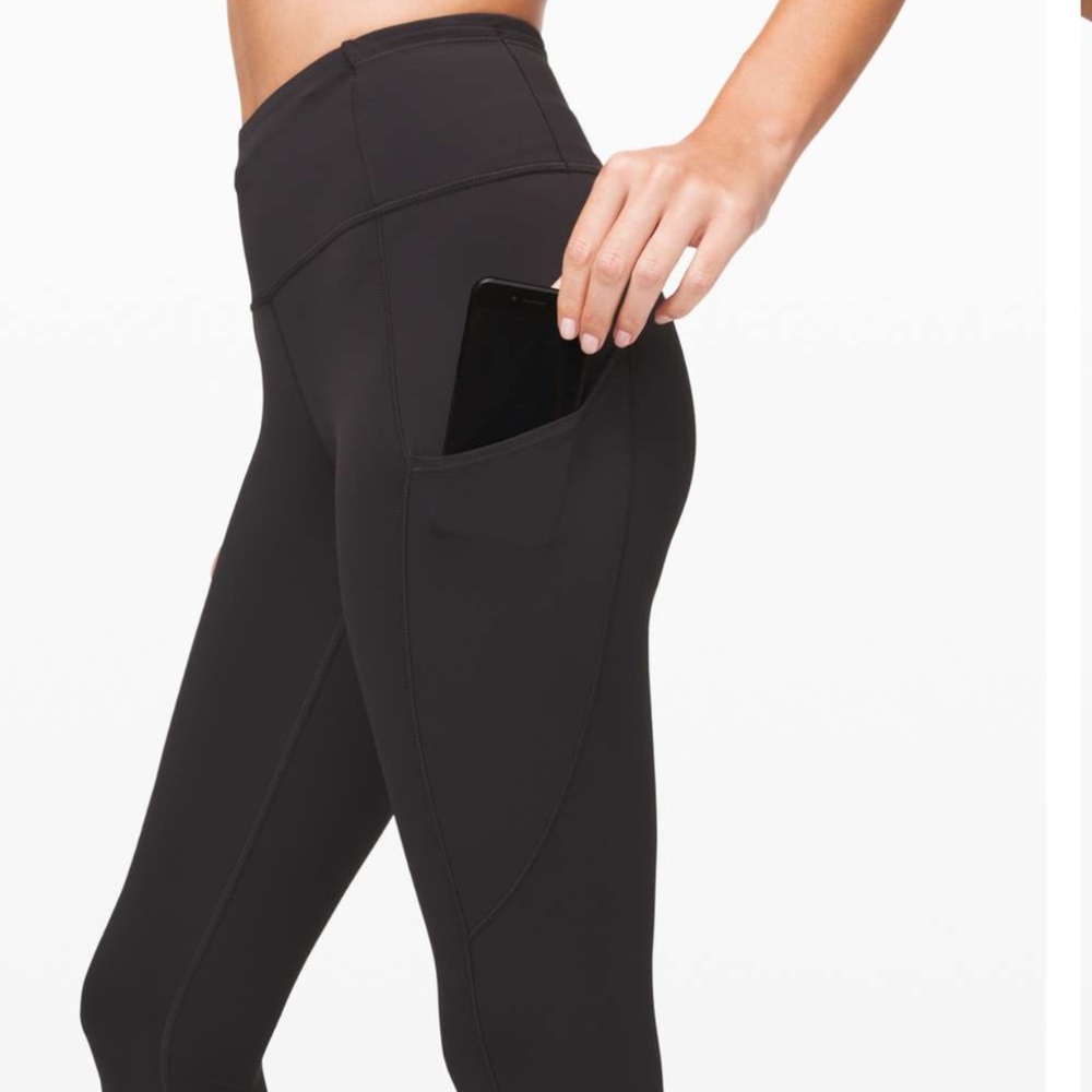 Lululemon Fast and Free Tight II 25" *Non-Reflective Nulux Black Like New Size 4